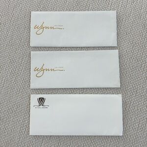 Wynn resort hotel Las Vegas envelope bundle of 3 Wynn encore LV